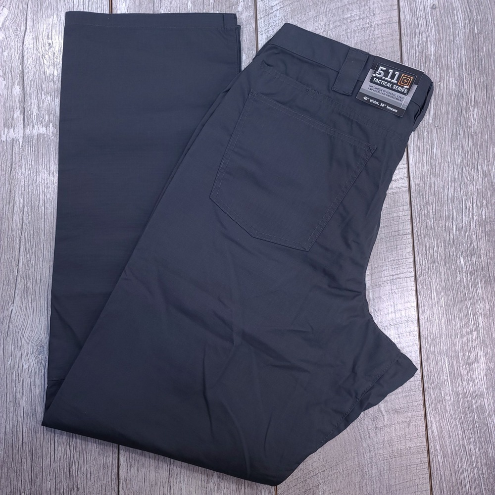 5.11 Tactical Jean-Cut Pant Mens 40x36 Charcoal Gray Taclite Ripstop 74385